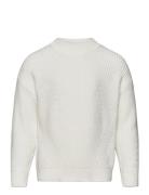 Ribbed Knit Sweater Mango White