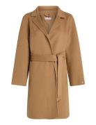 Reg Df Wool Belted Coat Tommy Hilfiger Beige