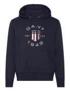 Print Sweat Hoodie GANT Navy