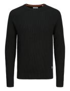 Jjpannel Knit Crew Neck Aw24 Jack & J S Black