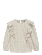 Kmggrace L/S O-Neck Top Box Jrs Kids Only Cream