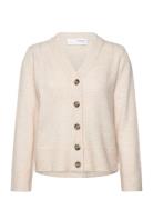 Slfmaline New Ls Knit Short Cardi Noos Selected Femme Cream