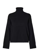 Slfkamma Ls Knit Roll Neck Noos Selected Femme Black