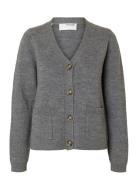 Slfana Ls Knit Cardigan Noos Selected Femme Grey