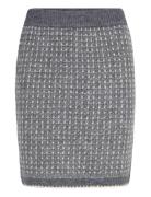 Slfsine Short Knit Skirt Selected Femme Grey