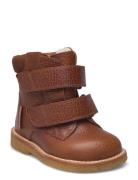 Boots - Flat - With Velcro ANGULUS Brown