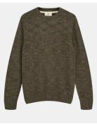 Aksune Space Yarn Crew Neck Anerkjendt Khaki