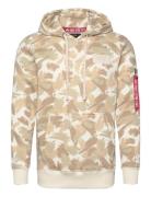 Back Print Hoody Camo Alpha Industries Beige