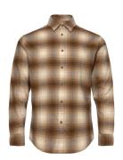 Slhslimowen-Brushed Shirt Ls Noos Selected Homme Brown