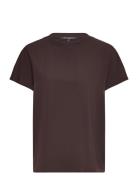 Crepe Light Crew Neck Top French Connection Brown