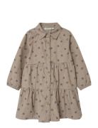 Nmfnola Floral Cord Dress 8260-Mu N Lil Lil'Atelier Brown