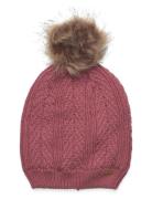 Hat W. Detachable Fake Fur Minymo Pink