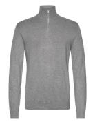 Ecovero Half Zip L/S Knit Lindbergh Grey