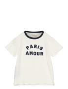 Contrast Neck T-Shirt Mango White