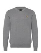 Cotton Merino V Neck Jumper Lyle & Scott Grey