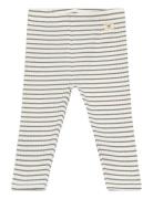 Stripped Cotton Leggings Mango Brown