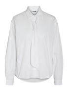 Nmfreja L/S Tie Shirt Wvn Fwd NOISY MAY White