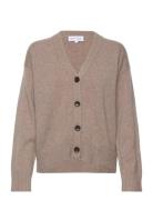 V-Neck Wide Cardigan Davida Cashmere Beige