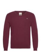 Extrafine Lambswool V-Neck GANT Burgundy