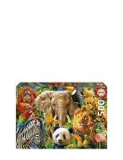 Educa 500 Wild Animal Collage Educa Patterned