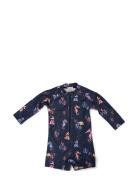 Villads – Uv Suit Ls 3-4 Years – Rainbow Reef Filibabba Navy