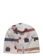 Bamboo Beanie Fleece Santa Dogs 65 S 2-4 Year Geggamoja Cream