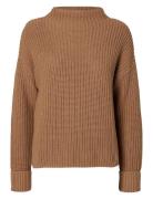 Slfselma Ls Knit Pullover Noos Selected Femme Brown