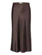 Hana Satin Silk Skirt Ahlvar Gallery Brown