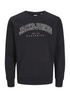 Jjecaleb Varsity Sweat Crew Neck Sn Jnr Jack & J S Black