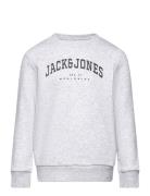 Jjecaleb Varsity Sweat Crew Neck Sn Jnr Jack & J S Grey