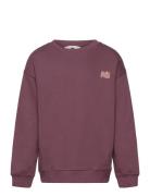 Printed Cotton Sweatshirt Mango Burgundy