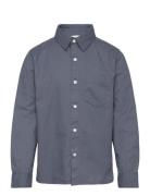 Chest-Pocket Cotton Shirt Mango Blue