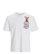 Jjxmas Pocket Tee Ss Crew Neck Jack & J S White