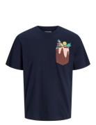 Jjxmas Pocket Tee Ss Crew Neck Jack & J S Navy