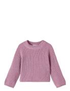 Nmfvenja Ls Loose Short Knit Name It Pink