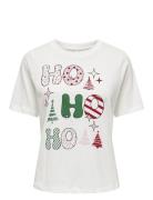 Onlrosie Life S/S Top Box Xmas Jrs ONLY Patterned