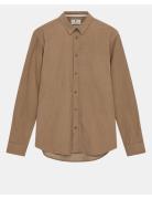 Akleif Solid Cord Shirt Anerkjendt Beige