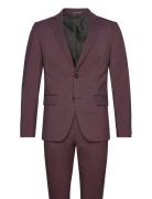 Plain Mens Suit - Normal Lenght Lindbergh Burgundy