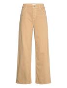 Ari Wideleg Mid-Rise Jeans Mango Beige