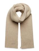 Lambswool Rib Scarf HOLZWEILER Beige