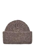 Striped Oma Beanie Becksöndergaard Brown