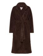 Teddy Long Coat A-View Brown