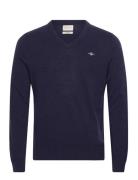 Extrafine Lambswool V-Neck GANT Navy