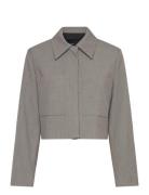 Cropped Jacket With Pockets Mango Grey