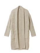 Knit Cardigan Cable Structure Tom Tailor Beige