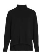 Viostria Rollneck L/S Knit Top-Noos Vila Black