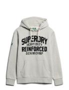 Embroider Script Graphic Hood Superdry Grey