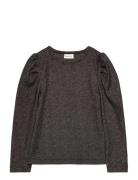 T-Shirt Ls Glitter Rib Minymo Black