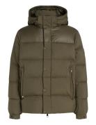 Mix Down Hooded Puffer Jacket Tommy Hilfiger Green