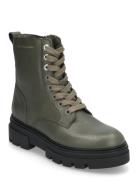 Bicolor Leather Lace-Up Tommy Hilfiger Green